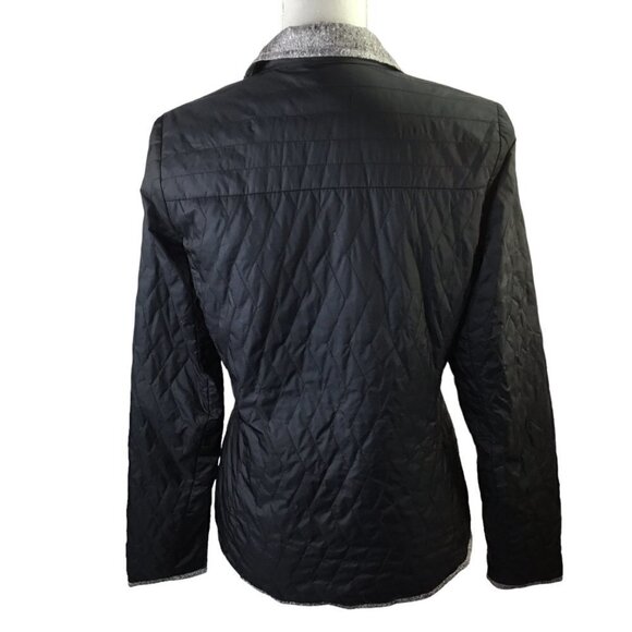 Mountain Hardwear Quilted Women's Jacket Snap Front Sz M Black Gray Lightweight - Picture 6 of 12